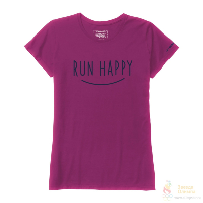 BROOKS RUN HAPPY SMILE SS T CURRANT
